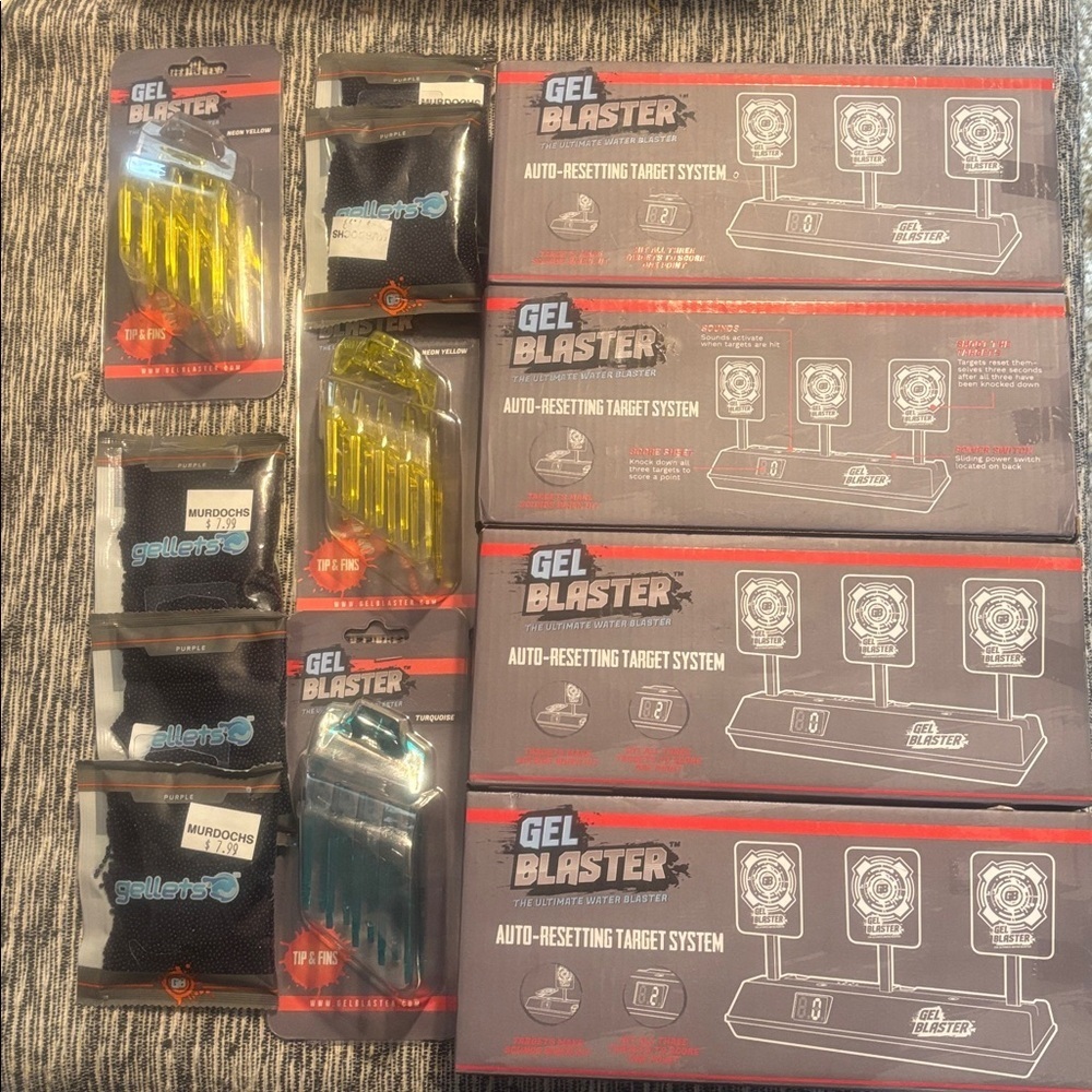 Gel Blaster Lot Auto Resetting target system, Gellets and more